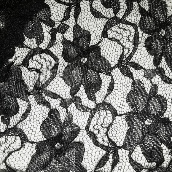 Solid Black Sheer Lace Cover Up Short Robe - Picture 3 of 4